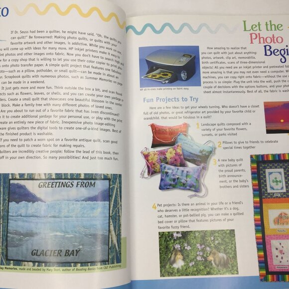 Vintage 2004 Hewlett-Packard Photo Fun Print Your Own Fabric For Quilts Crafts - Picture 4 of 10